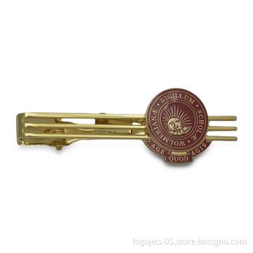 Tie Bars/Clips, Made of Hard Enamel, Imitation Hard Enamel, Stamped Soft Enamel or Zinc Alloy